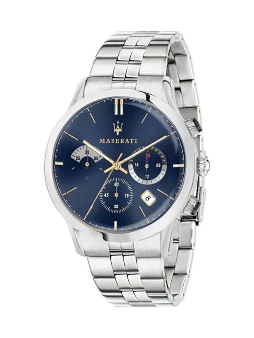 Maserati Men's Blue Dial Stainless Steel Analogue Quartz Watch R8873633001 42mm